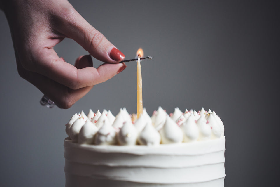 White Vanilla Birthday Cake